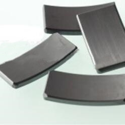 Customized Permanent DC Motor Magnet Sheet Segment Black